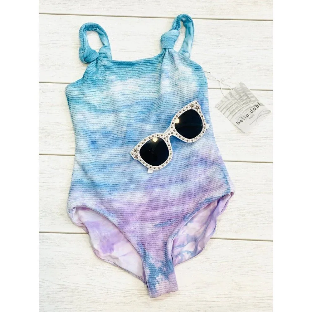 NWT Bella Dahl Girls Knotted One-Piece Swimsuit 2/3